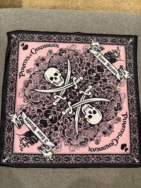 Disney Pink and Black Pirates of the Caribbean Skull Bandana